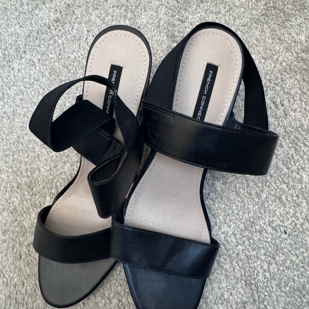 French Connection Elegant Black Sandals